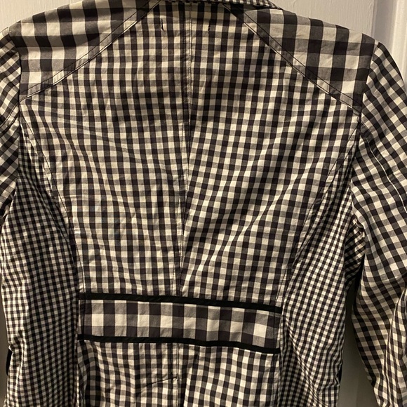 Black and white gingham Anthropologie blazer - Picture 6 of 6